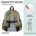 thumbnail image 5 of Sunflower and Leaf Black Pattern Backpack for School, Cute School Bag with Adjustable Shoulder Straps and Padded Back, 13.4"x11"x4.7", 5 of 5