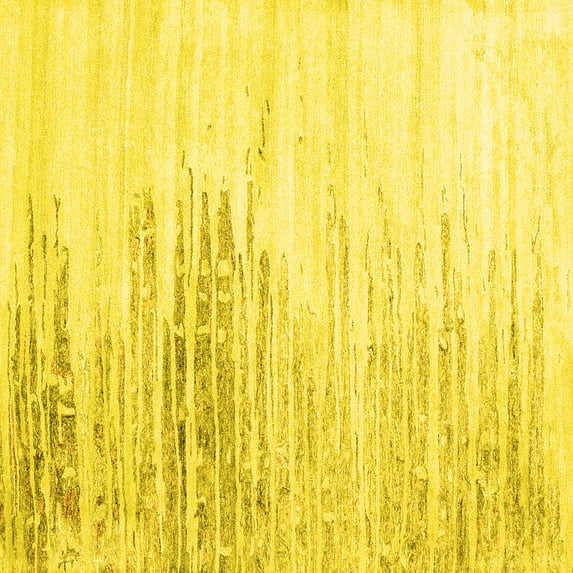 Ahgly Company Indoor Square Abstract Yellow Contemporary Area Rugs, 4' Square