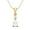 Yellow Plated Silver, variant on 7x5mm Pear Shaped Pearl Drop Pendant 925 Sterling Silver Women's Wedding Necklace