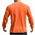 thumbnail image 4 of Dagegui Athletic Shirts for Men Quick Dry Running Training Tee Solid Crew Neck Long Sleeve Pullover Lightweight Breathable Tops Orange M, 4 of 4