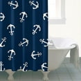 thumbnail image 2 of Marine Anchor and Sailboat Shower Curtain 72x72 Inch Waterproof Polyester Fabric with Hooks, Nautical Design for Bathroom and Beach Houses, 2 of 5