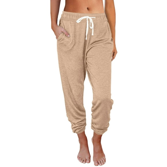 Pantalones deportivos AUTOMET Resort Wear 2025 para mujer, talla M, color camel