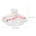 thumbnail image 2 of Universal Tea Pot Cover Decorative Flower Pattern Teapot Lid Polished Ceramic Tea Cup Replacement Lid, 2 of 6