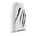 thumbnail image 3 of Effete Feline Claw Marks Scratch Women Pencil Skirt (AOP), 3 of 7