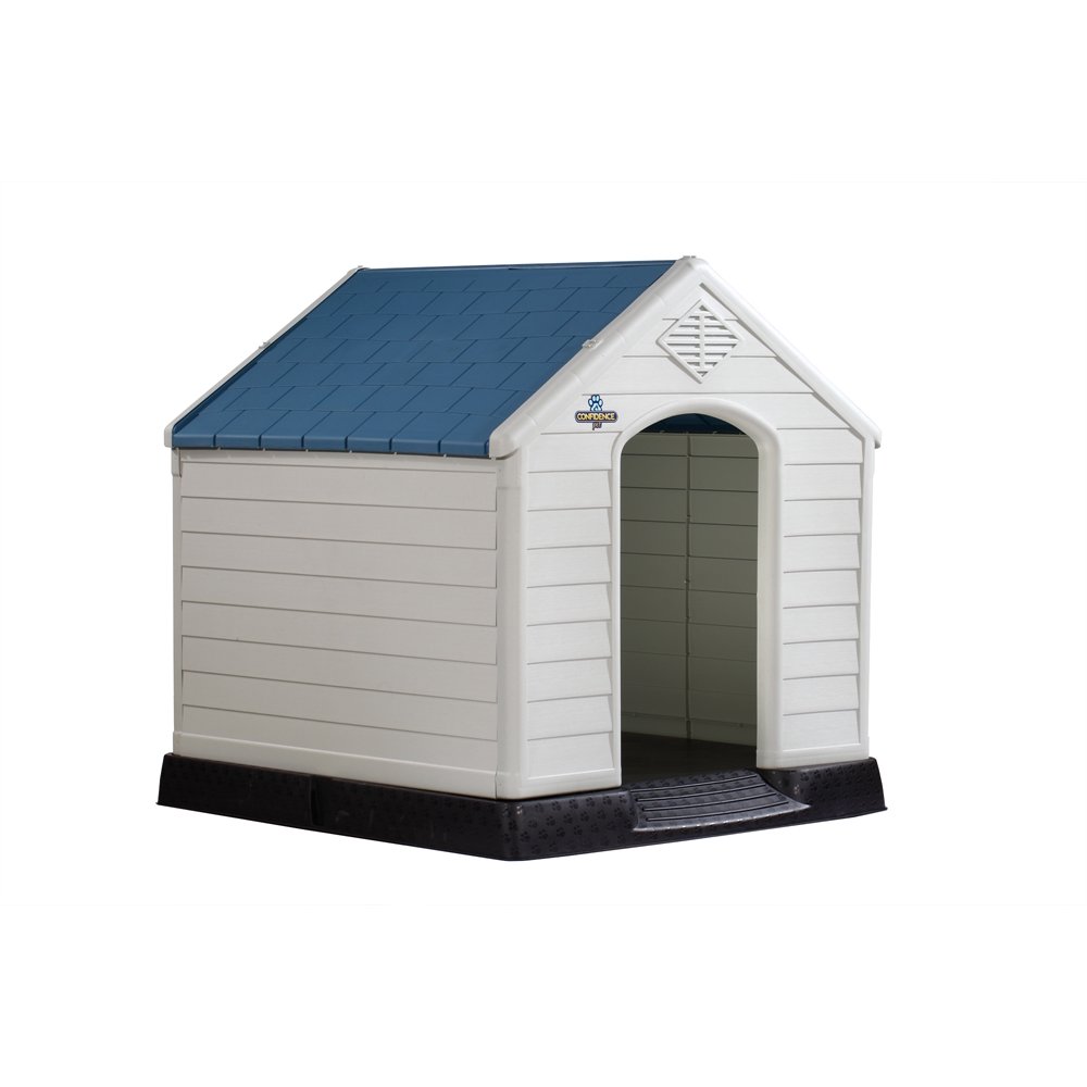 Confidence Pet Plastic Dog Kennel Outdoor House, Medium