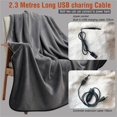 thumbnail image 2 of HAHDAXIA USB Heated Blanket, Portable Cozy Soft Heated Throw, 8 Heating Zones, 3 Count, 2 of 7