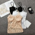 thumbnail image 3 of 4 Pack Women's Lace Camisole Vest - Breathable Lace Bralette Floral Seamless Back Top with Built-in Pads for Daily Wear, M-2XL, 3 of 10