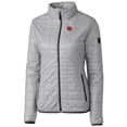 thumbnail image 2 of Women's Cutter & Buck Gray Nebraska Huskers Rainier PrimaLoft Eco Insulated Full-Zip Puffer Jacket, 2 of 3
