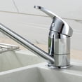 thumbnail image 3 of MasteelfCA Alloy Column Hot And Cold Water Bathroom Counter Basin Copper Water Faucet (Silver), 3 of 8