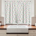 thumbnail image 2 of Cactus Curtains 2 Panels Set, Flamingos and Sleeping Plants in Pots Cute Children Cartoon Pattern Tropical Bird, Window Drapes for Living Room Bedroom, 55W X 39L Inches, Multicolor, by Ambesonne, 2 of 3