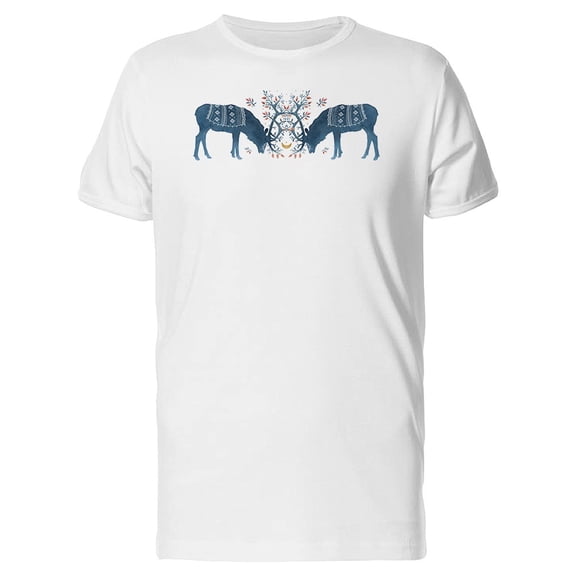 Two Reindeer Eating Grass Tee Men's -Image by Shutterstock