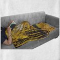 thumbnail image 6 of Nature Soft Flannel Fleece Blanket, Autumn Fall Season Trees Falls Dried Leaves Scenery on Road Path Photo Artwork, Cozy Plush for Indoor and Outdoor Use, 60" x 80", Yellow and Green, by Ambesonne, 6 of 6