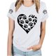 thumbnail image 1 of Tops Y Blusas de las Mujeres Estampadas Cuello Redondo Manga Corta, Poliéster Casual Top para Diario, Fiesta Y Todas las Estaciones, 1 of 1