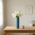 thumbnail image 6 of Unique Bargains Clear Plastic Cylinder Shatterproof Flower Vase Blue 3.5" x 3.5" x 11.8", 6 of 6