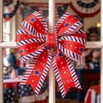 thumbnail image 6 of 4th of July Wired Edge Ribbons Patriotic Buffalo Check Plaid Ribbon 1.5 Inch Farmhouse Craft Ribbon for Independence Day DIY Gift Wrapping Bow Decor, 5.4 Yards, Style C, 6 of 9