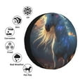Salouo Starry Light White Horse Print Spare Tire Cover 1417 inch Spare