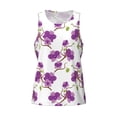 thumbnail image 4 of Easygdp Orchids Flowers Men's Tank Top, Sleeveless Muscle T Shirts, Breathable, Quick-Dry, Loose for Gym, Running, Fitness - 3X-Large, 4 of 9