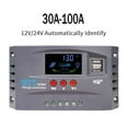 thumbnail image 3 of Solar Charge Controller 30A-100A 5V/2A USB Output 12V/24V Adaptive Display Auto Tracking MPPT For Lifepo4 & Lead-Acid ,Improvement of Charging Speed, 3 of 5