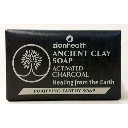 Zion Health Ancient Clay Soap Activated Charcoal, 6 Oz