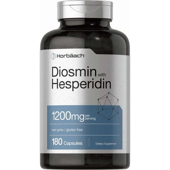 Diosmin Hesperidin | 1200 mg | 180 Capsules | for Men and Women | by Horbaach