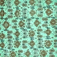 thumbnail image 1 of Ahgly Company Indoor Square Abstract Turquoise Blue Modern Area Rugs, 4' Square, 1 of 4