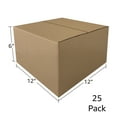 thumbnail image 6 of UOFFICE Foldable Single Wall Standard Shipping Boxes, 12" x 12" x 6", 25 Count, 1 Pack, 6 of 8