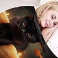 thumbnail image 4 of Manta estampada de 70 x 100 cm Noche de Halloween Manta de franela de Halloween Manta cálida de otoño Manta cálida familiar de Halloween, 4 of 7