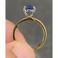 thumbnail image 3 of Lab Created 5 Ctw Blue Sapphire Ring Engagement Ring promise Ring 925 Silver Ring, 3 of 5