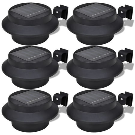 

LED Solar Light Charmma Outdoor Solar Lamp Set 6 pcs Fence Light Gutter Light Black