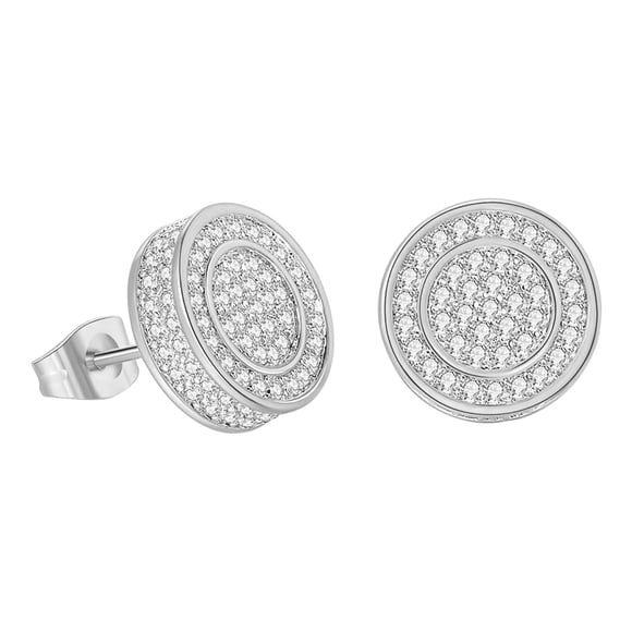 Hypoallergenic Surgical Steel Stud Earrings for Women Screw Back Earrings Golden Plated Cubic Zirconia for Women Wedding Gifts for Birthday Anniversary for Her Warehouse Sale