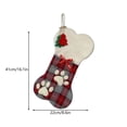thumbnail image 3 of Pet Christmas Stocking Bone Shaped Paw Print Hanging Sock for Dog Holiday Gift Storage, 3 of 8