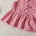 thumbnail image 6 of WOYY Toddler Girls Summer Outfits Solid Color Ruffle Tank Top Pants Set, Sizes 3-7, 6 of 8