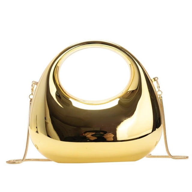 Bolso de mano GSYPS acrílico dorado para mujer, bolso de mano para fiesta y noche