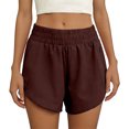 thumbnail image 6 of JUUNthy Womens Active Shorts, Qucik Dry Elastic Waist Zipper Pockets Running Athletic Workout Shorts Black 2XL, 6 of 9