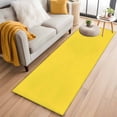 thumbnail image 2 of Yellow Large Area Rugs for Bedroom Living Room, Soft Non Slip Carpet Bedside Rug, Pure Yellow Rectangular Floor Cover Kitchen Accent Rug 2'x6' for Dining Room/Office, 2 of 9