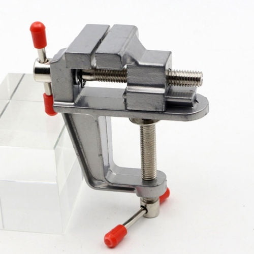Mini Bench Vise Table Swivel Lock Clamp Vice Craft Cast Aluminum Hand Tools DB 