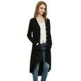 thumbnail image 3 of Women's Long Sleeve Button Down Knit Ribbed Sweater Duster Cardigan with Pockets, 3 of 5