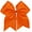 Orange, variant on Cheer Hair Bows Large with Ponytail Holder White 1