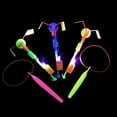 thumbnail image 3 of 1/3/5/10/20/50/100 piezas de juguete de luz increíble, flecha, cohete, helicóptero, juguete volador, juguetes de luz LED, regalo divertido para fiesta, banda de goma, catapulta, 3 of 5