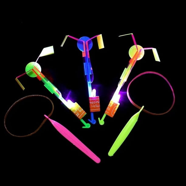 Herefun Hélicoptères Jouets Volants, 20 Pièces Helicoptere Lumineux LED Hélicoptère Arrow Rocket Copters Cadeau Amusant Herefun Hélicoptères Jouets Volants, 20 Pièces Helicoptere Lumineux LED Hélicoptère Arrow Rocket Copters Cadeau Amusant