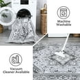 thumbnail image 6 of HOMERRY 9' x 12' Area Rug for Living Room Washable Bedroom Floral Geometric Carpet for Floor Decoration, Gray, 6 of 7