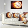 thumbnail image 3 of Designart Baseball Ball - Sport Throw Pillow - 12x20, 3 of 5