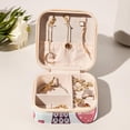 thumbnail image 6 of Valentine's Day Travel Portable Square Jewelry Box Organizer for Rings, Earrings, Necklaces, Bracelets, etc. for Girls and Women, 6 of 6