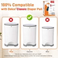 thumbnail image 2 of 5 Pack Refills Compatible with DEKOR CLASSIC Diaper Pails | 20% Extra Length Diaper Pail Refill Bags Liners Holds 2970 Diapers | Ultimate Odor Control with Baby Scented, 2 of 4