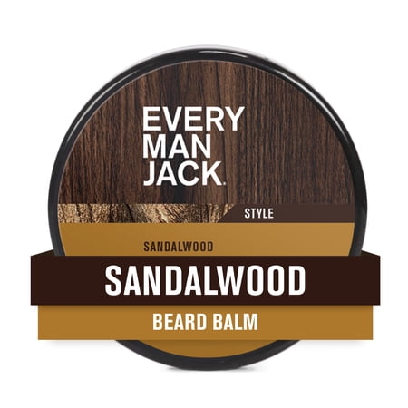 Every Man Jack Beard Balm - Moisturize and Style Beard - Light Sandalwood Scent - 2oz