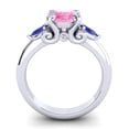 thumbnail image 4 of 2.50 Carat Round Cut Pink Sapphire & Blue Sapphire Gemstone Elegant Wedding Ring for Ladies Solid 14K White Gold Size 4.5 by Diamond-Capitals, 4 of 8