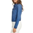 thumbnail image 2 of Social Standard Women's Long Sleeve Button Up Denim Jean Jacket (Winnie, XL), 2 of 3
