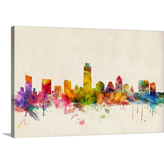 Great BIG Canvas | "Austin Texas Skyline" Canvas Wall Art - 30x20