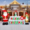 thumbnail image 1 of Estandarte inflable navideño con forma de reno de Papá Noel de 3 m, 1 of 9