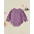 thumbnail image 5 of Infant Baby Girls Halloween Clothes Ghost Letter Long Sleeve Sweatshirt Romper Bodysuit Fall Holiday Clothes 0-24M, 5 of 8